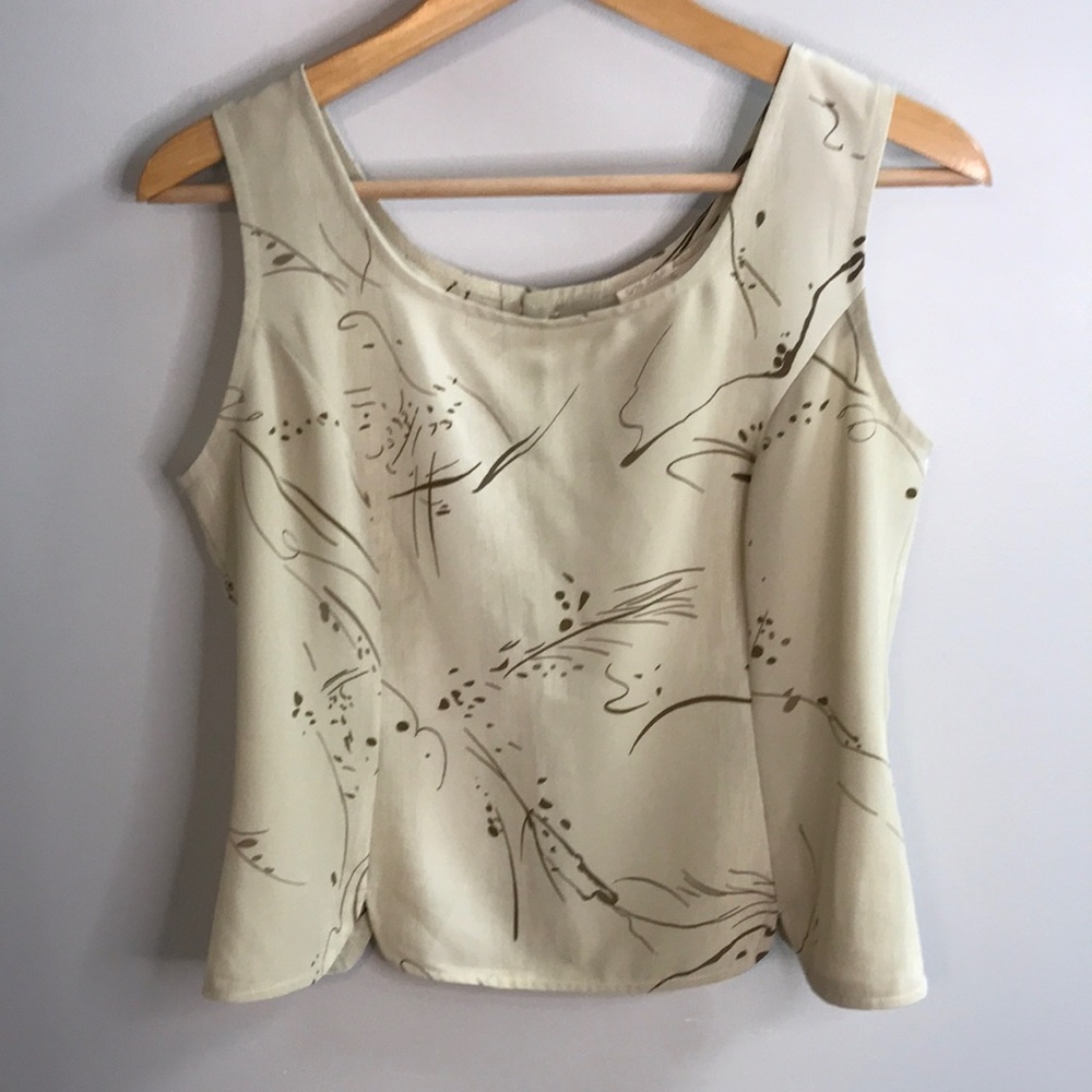 Un Jour Ailleurs Sleeveless Blouse Size 42 (US 8) Made in France.